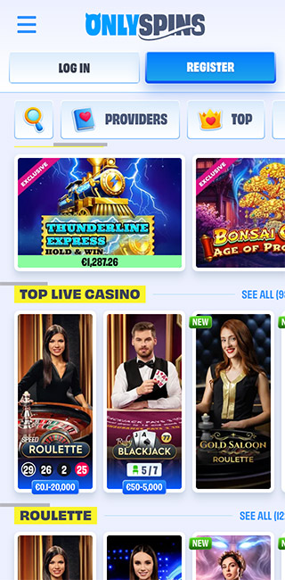 OnlySpins Mobila Lietotne