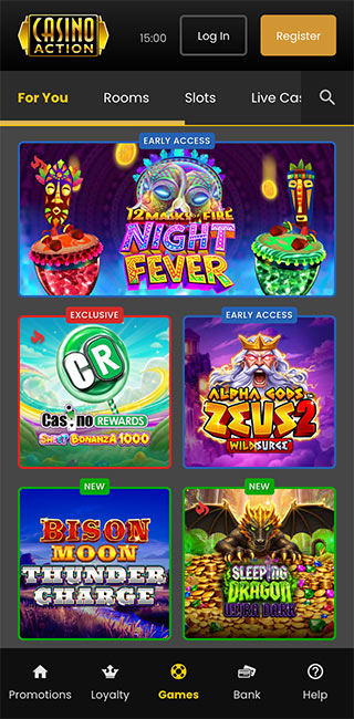 Casino Action Mobila Lietotne