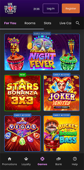 UK Casino Club Mobila Lietotne